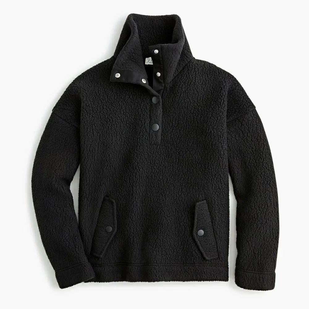 J Crew Snap Collar Sherpa Polartec® Fleece